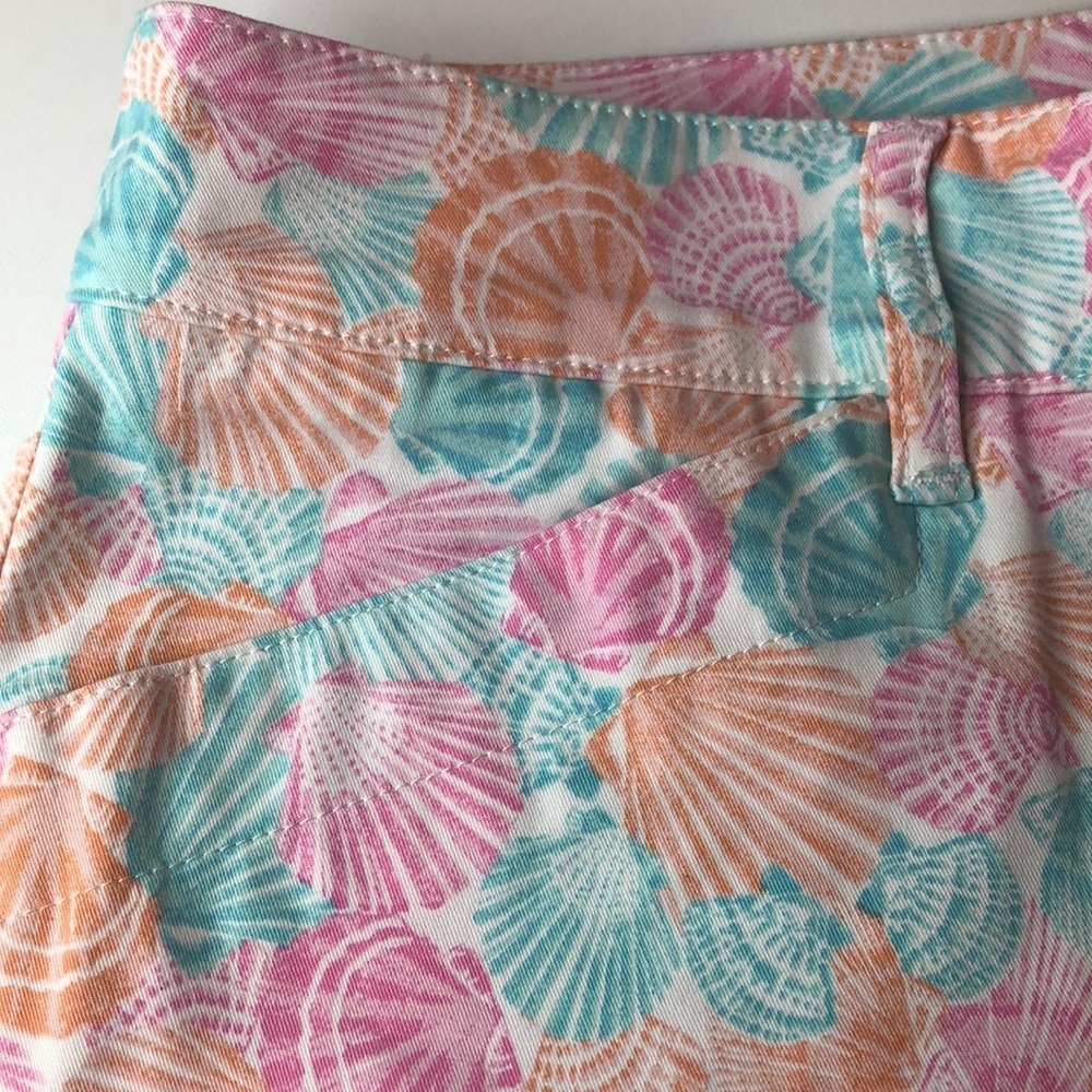 NEW Talbots Multicolor Pastel Seashells Print Twill Shorts Size 4 7” rise NWOT - Picture 7 of 11